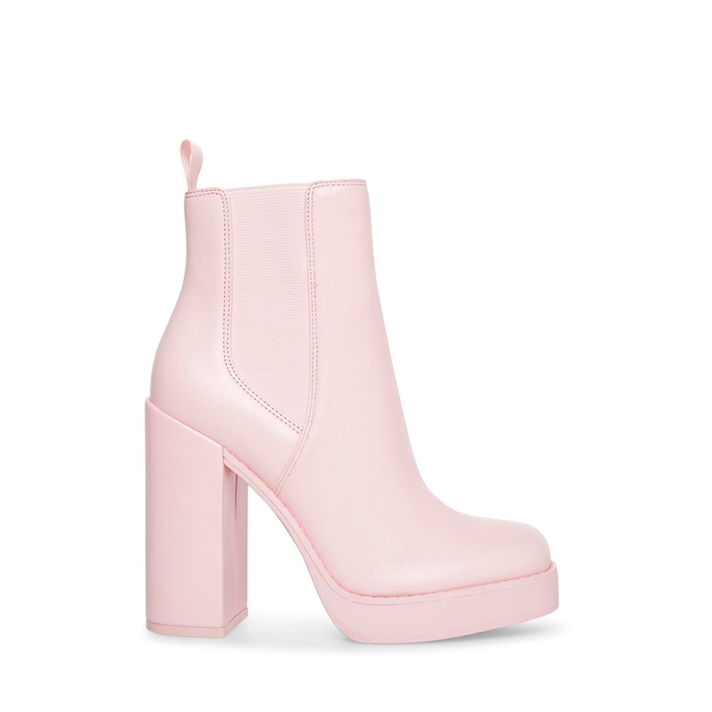 Triple Pink Leather Chelsea Steve Madden Boots